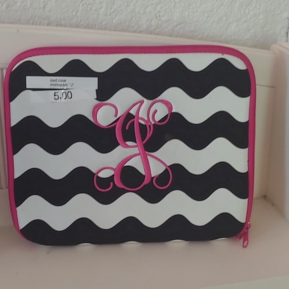 IPad case monogrammed "J"
